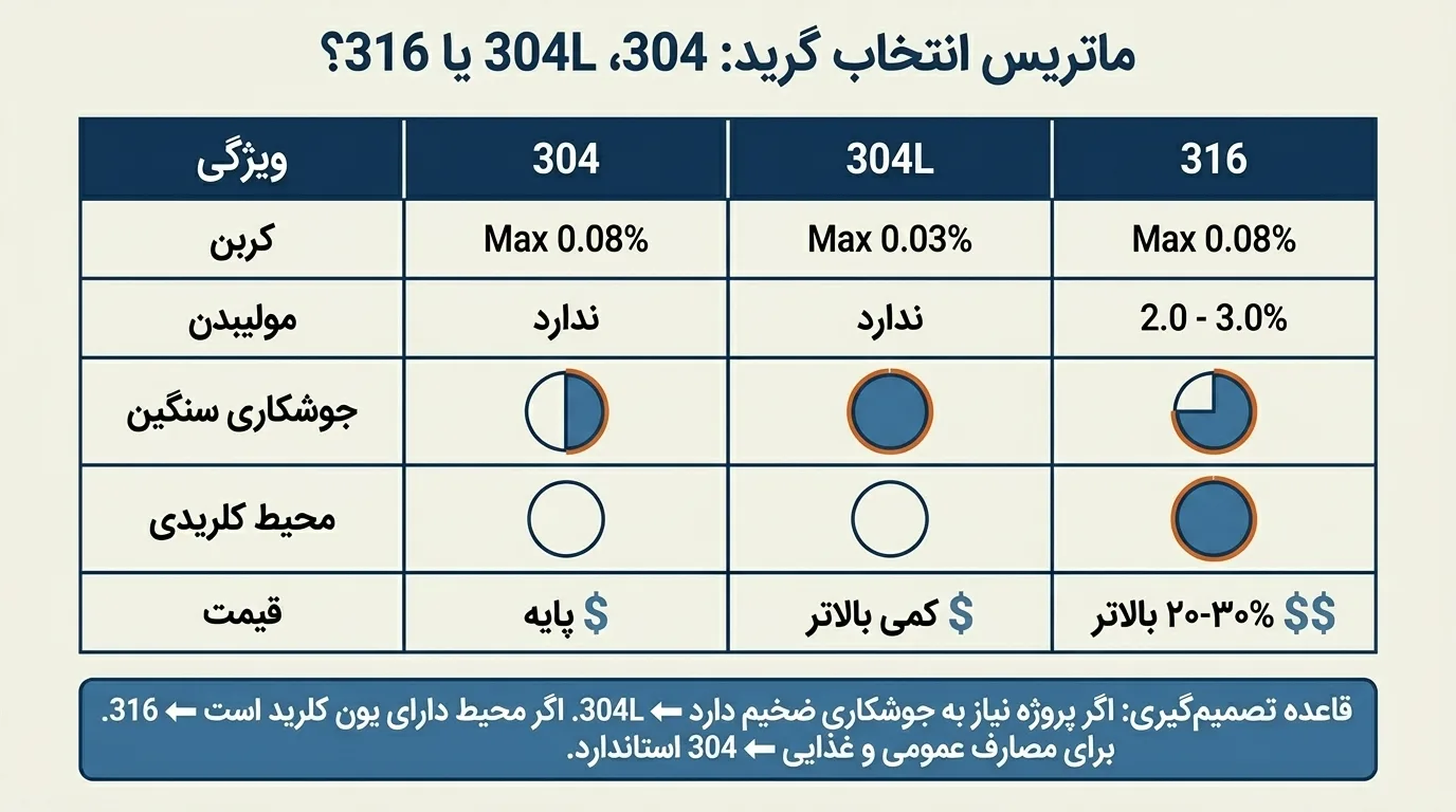 انواع ورق استیل 304