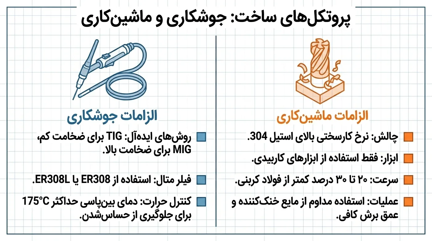 جوشکاری ورق استیل 304