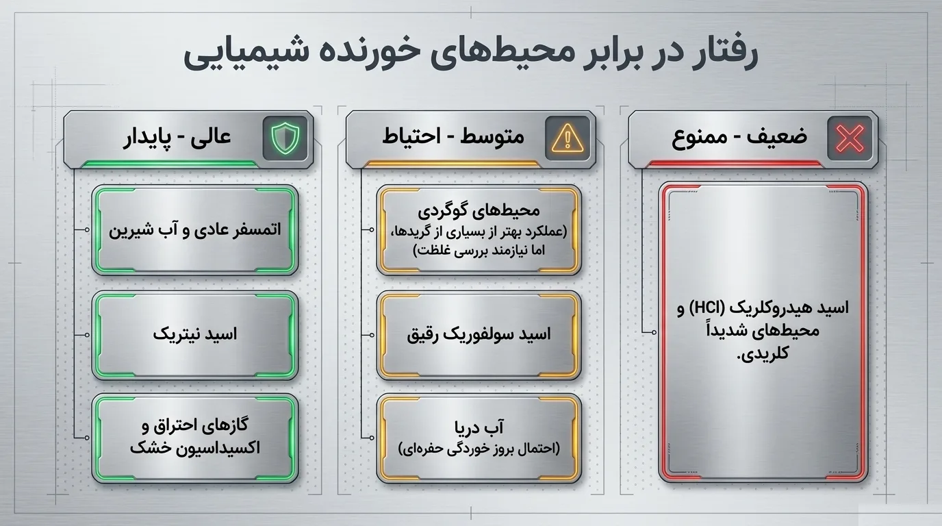 مقاومت خوردگی ورق استیل 309 و 309S