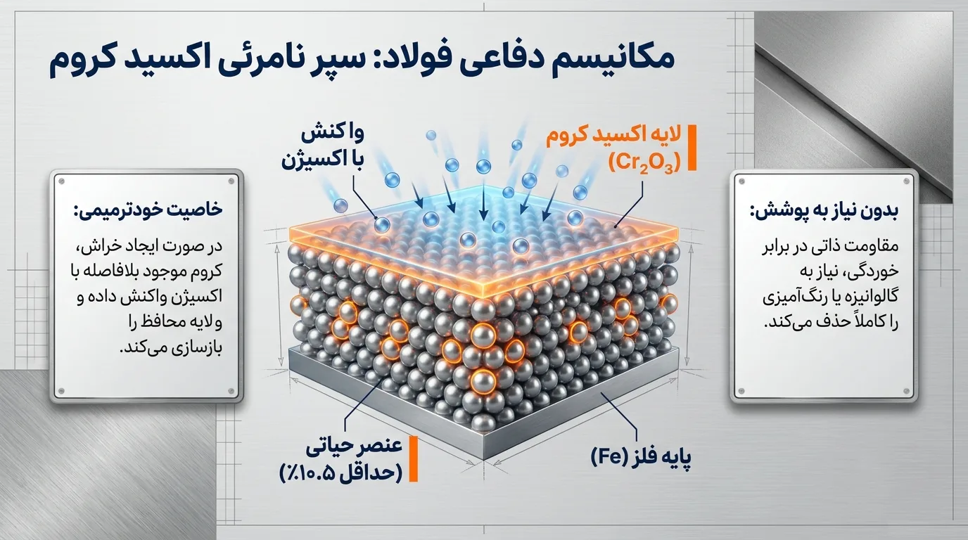 ترکیب شیمیایی ورق استیل
