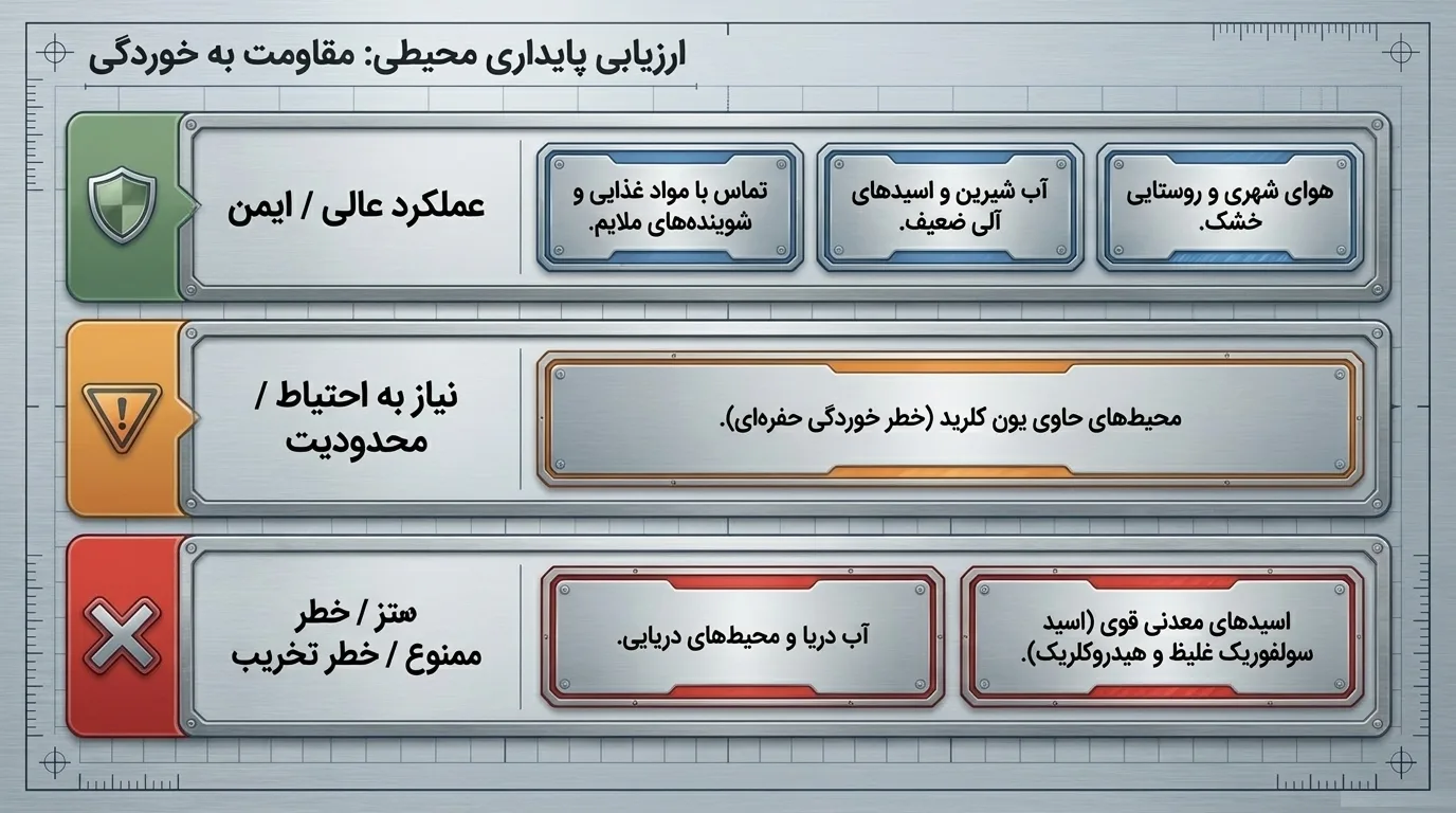 مقاومت به خوردگی ورق استیل 430