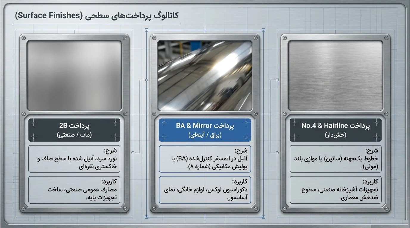 ابعاد و ضخامتهای استاندارد ورق استیل 430