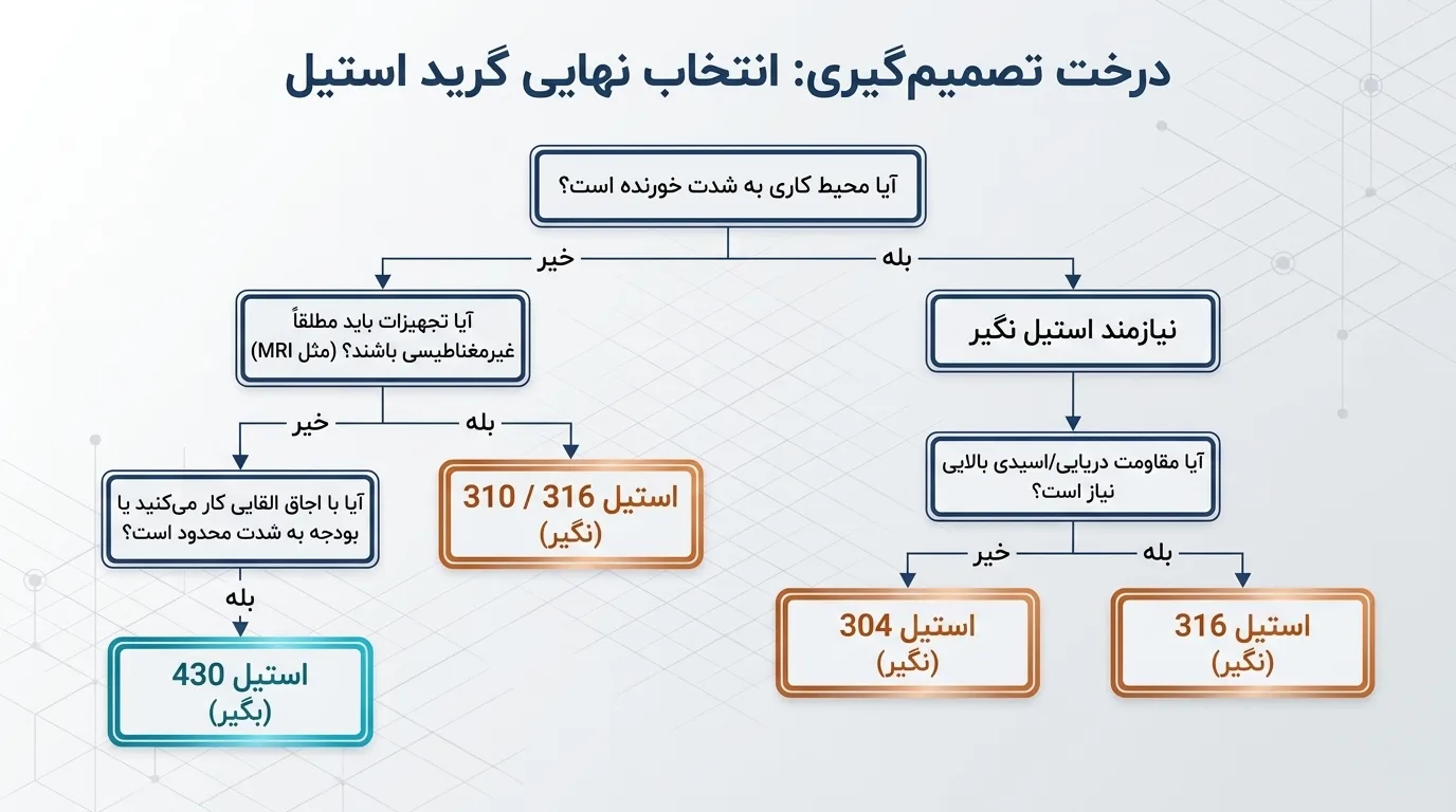 راهنمای انتخاب صحیح بین استیل بگیر و نگیر