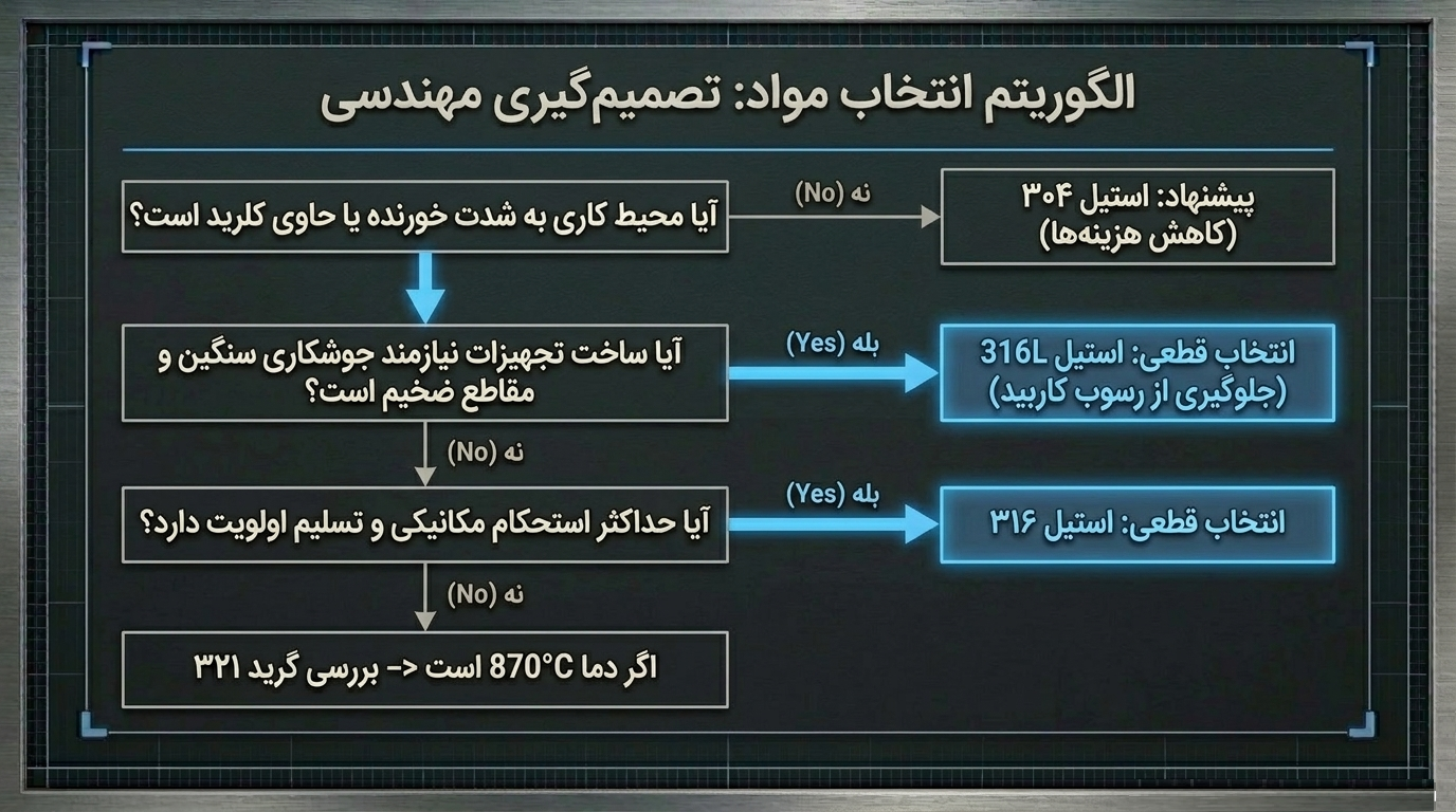 نکات فنی مهم درباره ورق استیل 316 و 316L