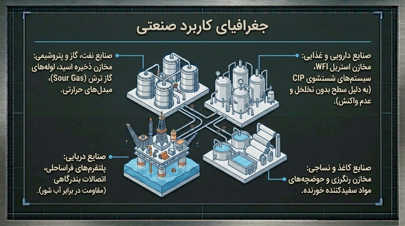 مقایسه ورق استیل 316/316L با سایر گریدها