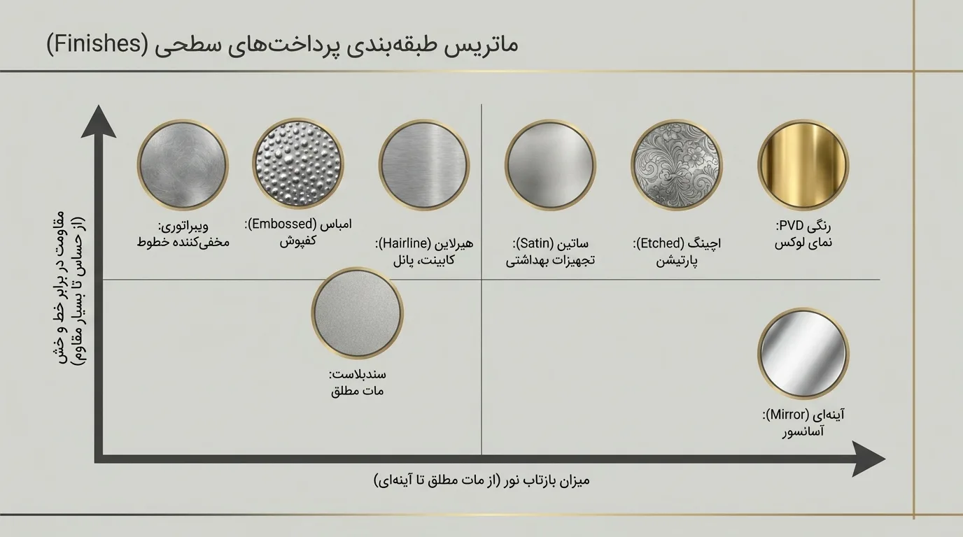 انواع ورق استیل دکوراتیو