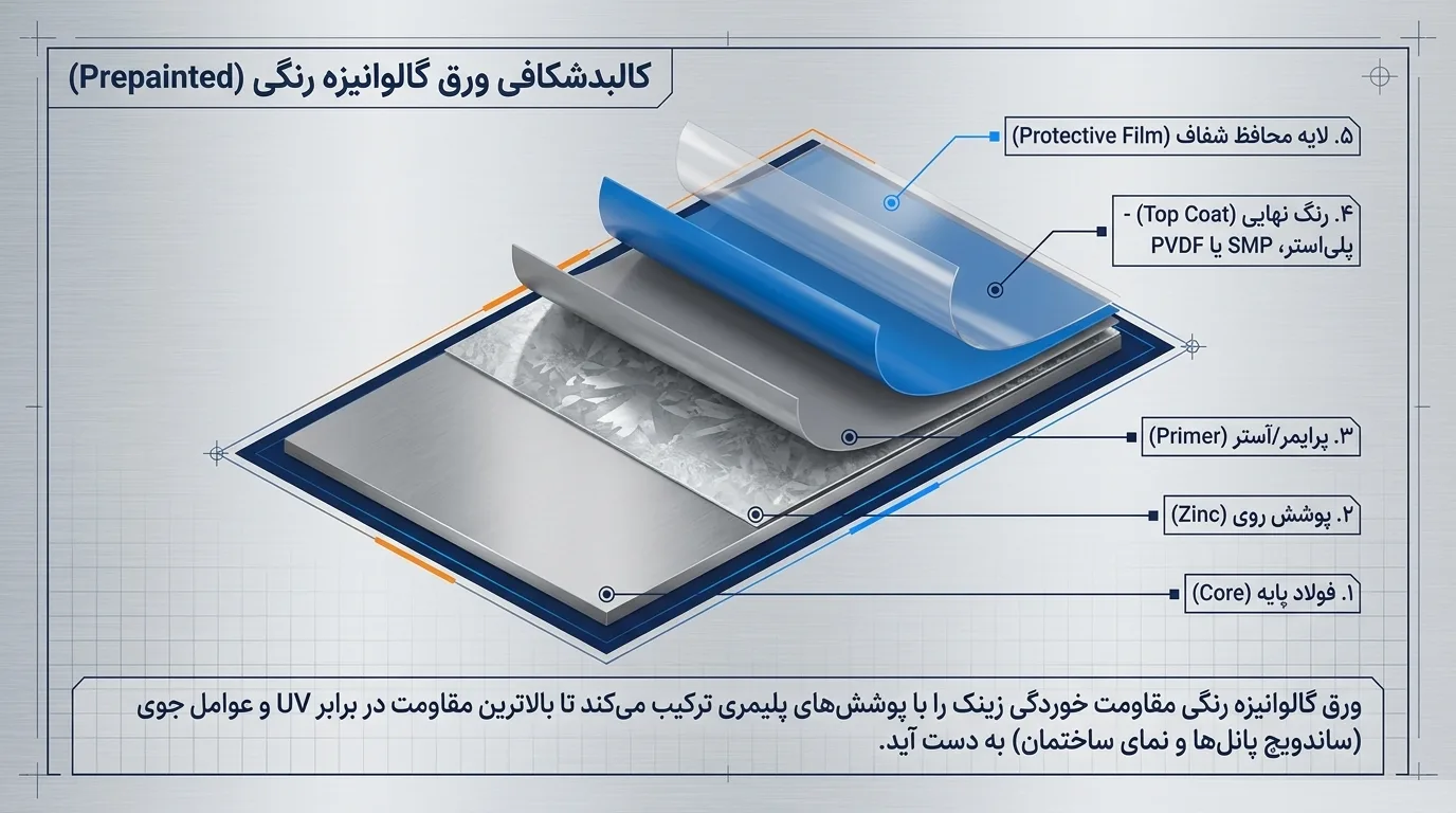 ورق گالوانیزه رنگی