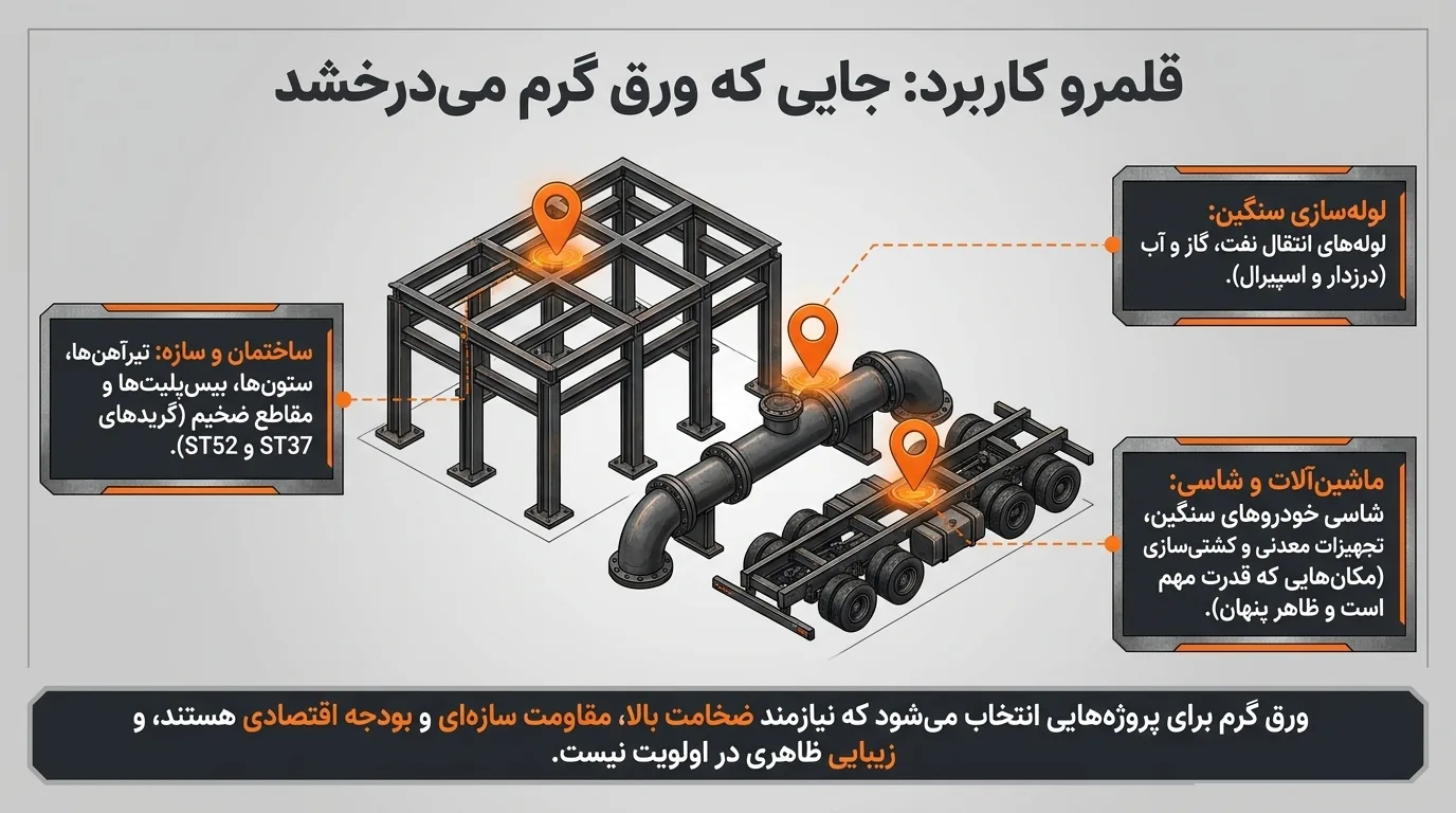 تفاوت ورق سرد و گرم از نظر کاربرد