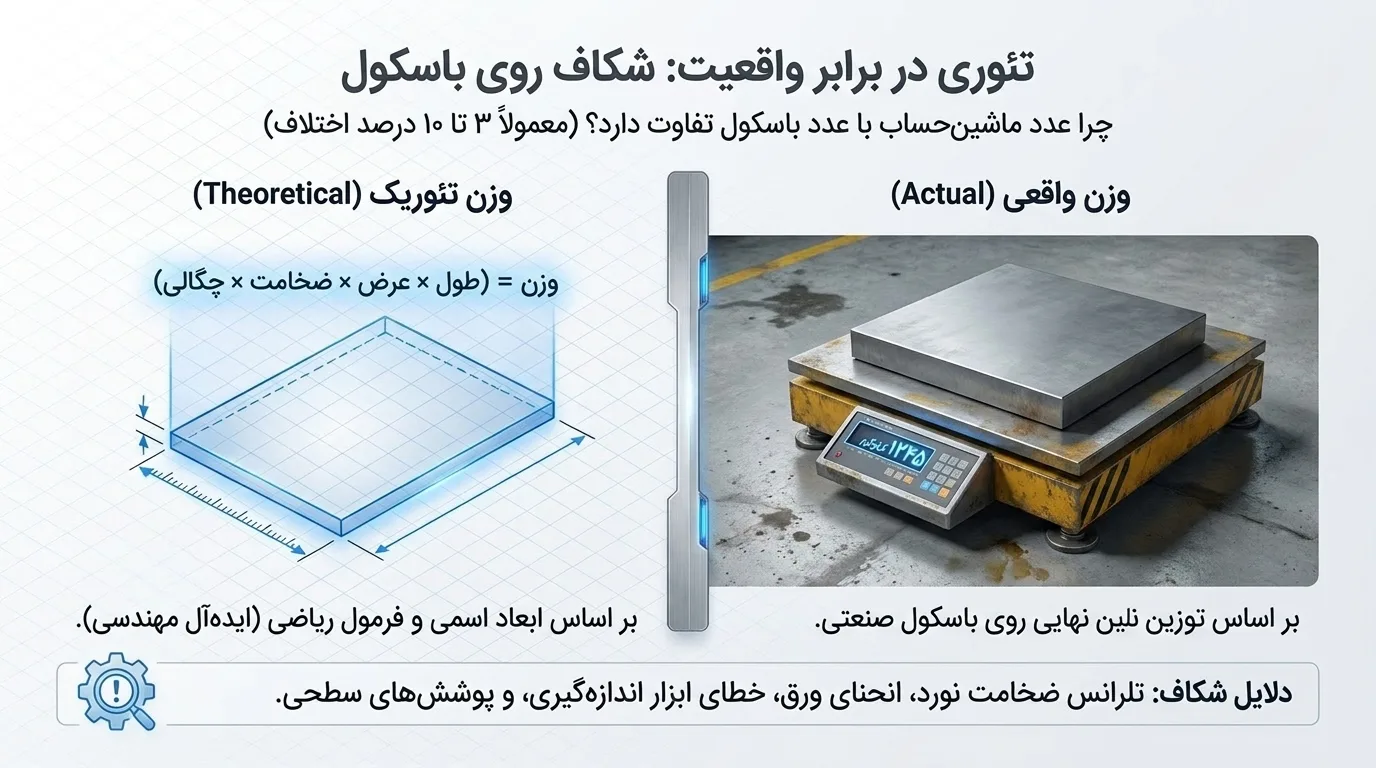 تلرانس ضخامت و تأثیر آن بر وزن ورق